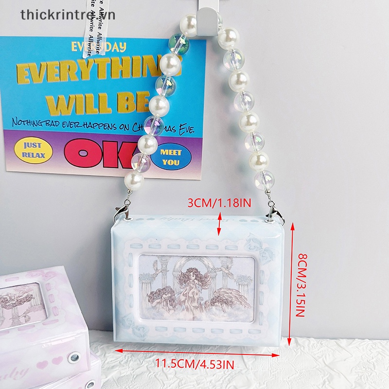 Sổ Đựng Ảnh / Thẻ Mini DIY Đính Ngọc Trai Xinh Xắn