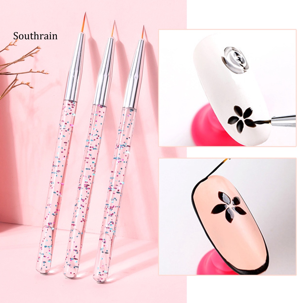 Set 3 Bút Vẽ Trang Trí Móng Tay Nghệ Thuật DIY Siêu Mỏng Nhiều Màu Sắc