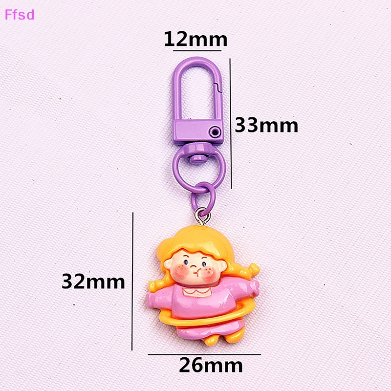 {Ffsd} Móc Khóa Thể Thao Hình Cô Gái Béo Dễ Thương Vui Nhộn Phụ Kiện Túi Xách * Bán Chạy