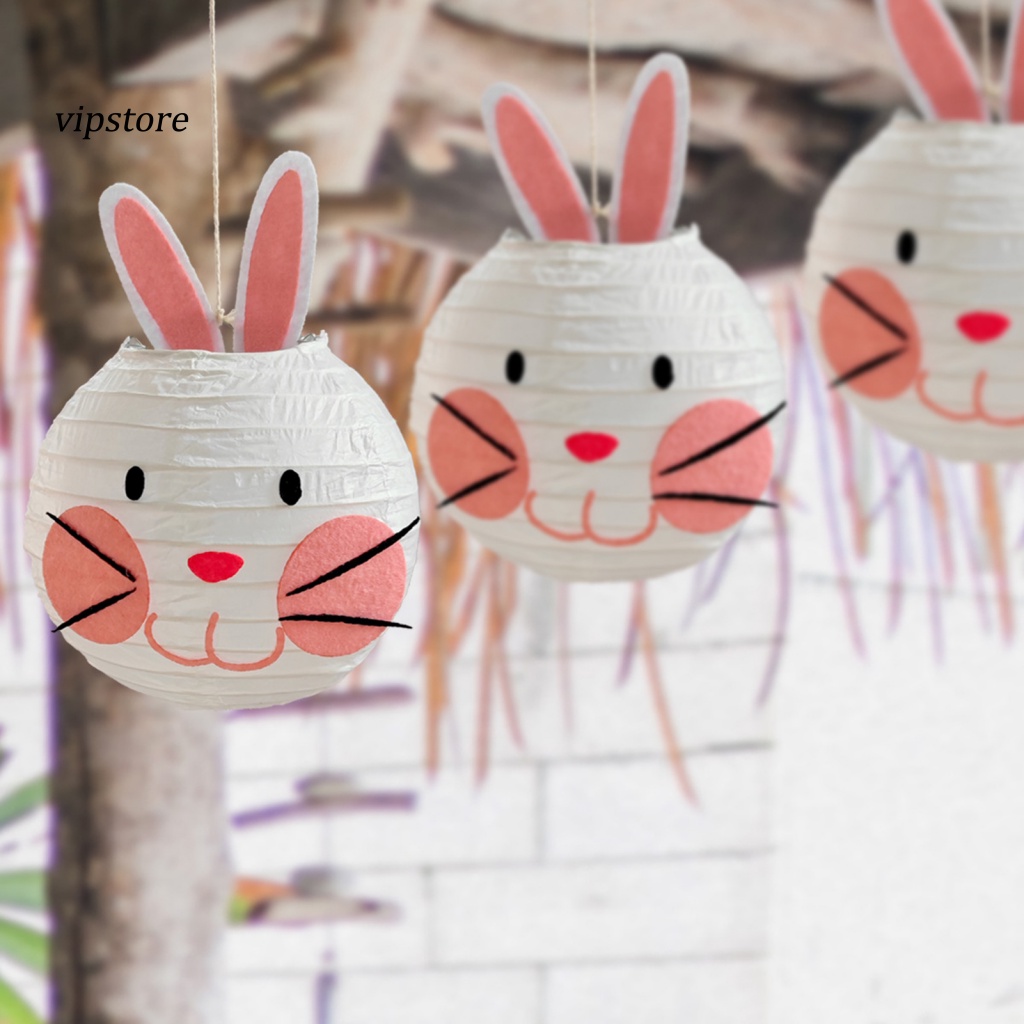 Lồng Đèn Giấy Treo Trang Trí Tiệc Hình Thỏ Dễ Thương