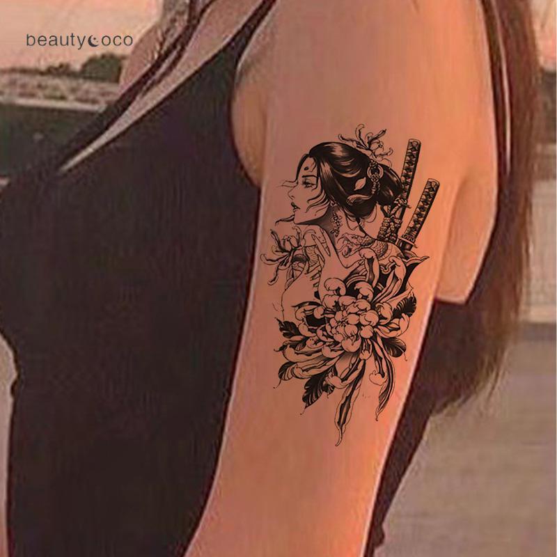 Beautycoco🍊Miếng dán hình xăm tạm thời 19CM×21CM chống thấm nước lâu trôi lên đến 2 tuần