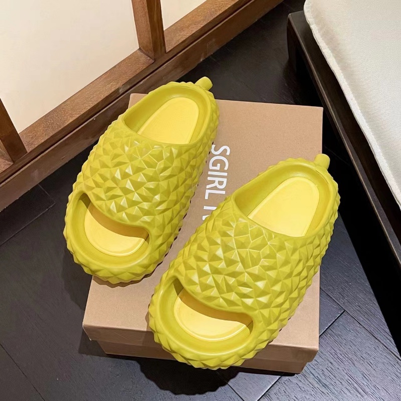 Dép Đi Trong Nhà Đế Dày Chống Trượt Họa Tiết Trái Sầu Riêng Thời Trang Mùa Hè Cho Cặp Đôi