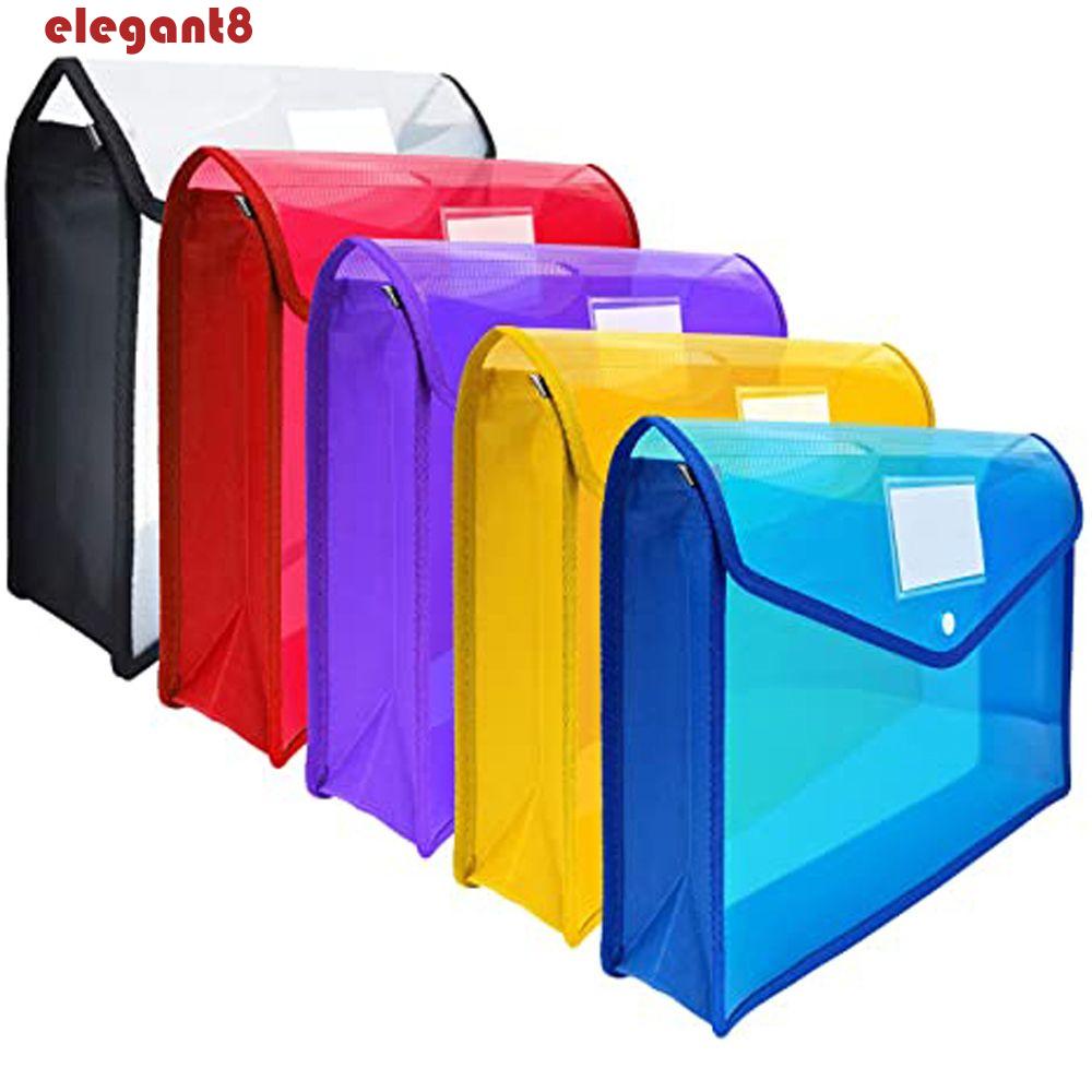 Ví Đựng Tài Liệu Chống Thấm Nước Có Nút Bấm In Chữ Thiết Kế Dễ Thương Cho Trường Học