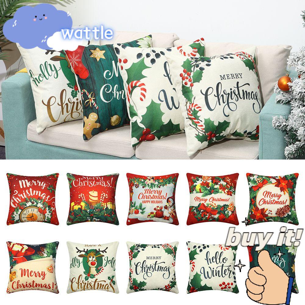Vỏ Gối In Họa Tiết Giáng Sinh Trang Trí Nhà Cửa