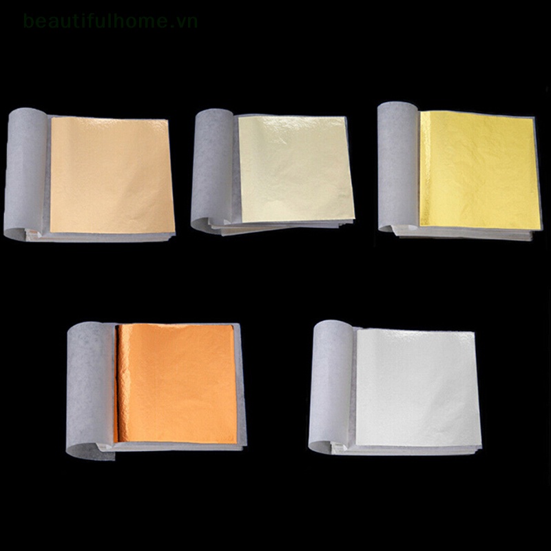 Bộ 100 Tấm Lá Vàng Dùng Trang Trí Thủ Công