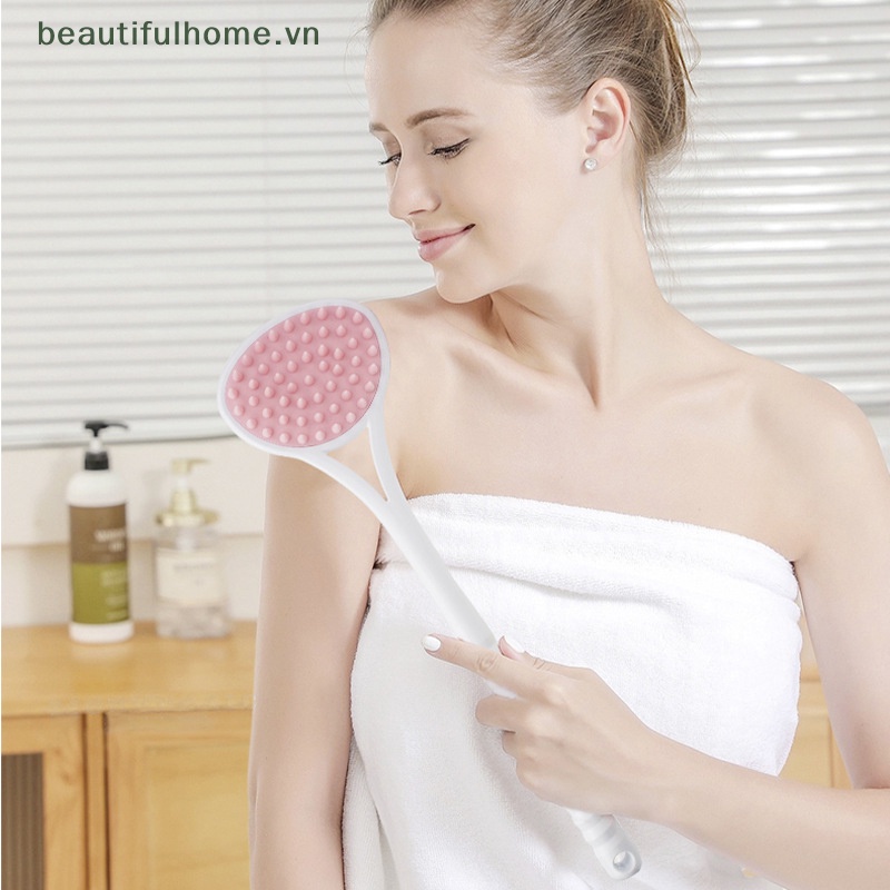 Bàn Chải Tắm Chà Lưng Cán Dài Bằng Silicone