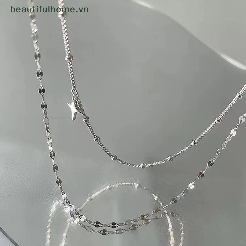 Vòng cổ Hai Lớp Mặt Thánh Giá Phong Cách Boho Thời Trang Dành Cho Nữ