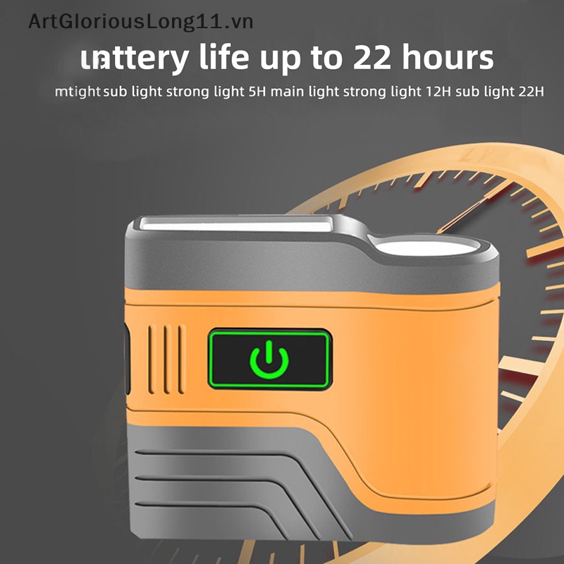 Đèn Led COB Cảm Ứng Nhiều Màu Sắc Gắn Mũ Lưỡi Trai Câu Cá Ban Đêm