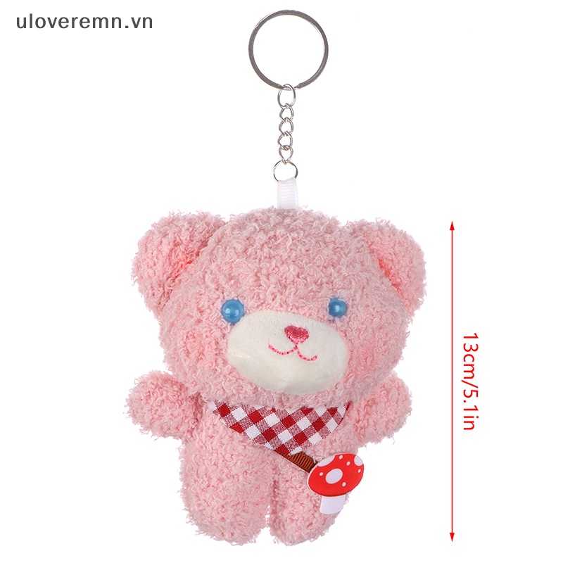 Đồ chơi nhồi bông Hình Gấu Nấm Hoạt Hình Dễ Thương Trang Trí Móc Khóa / Ba Lô / Móc Khóa