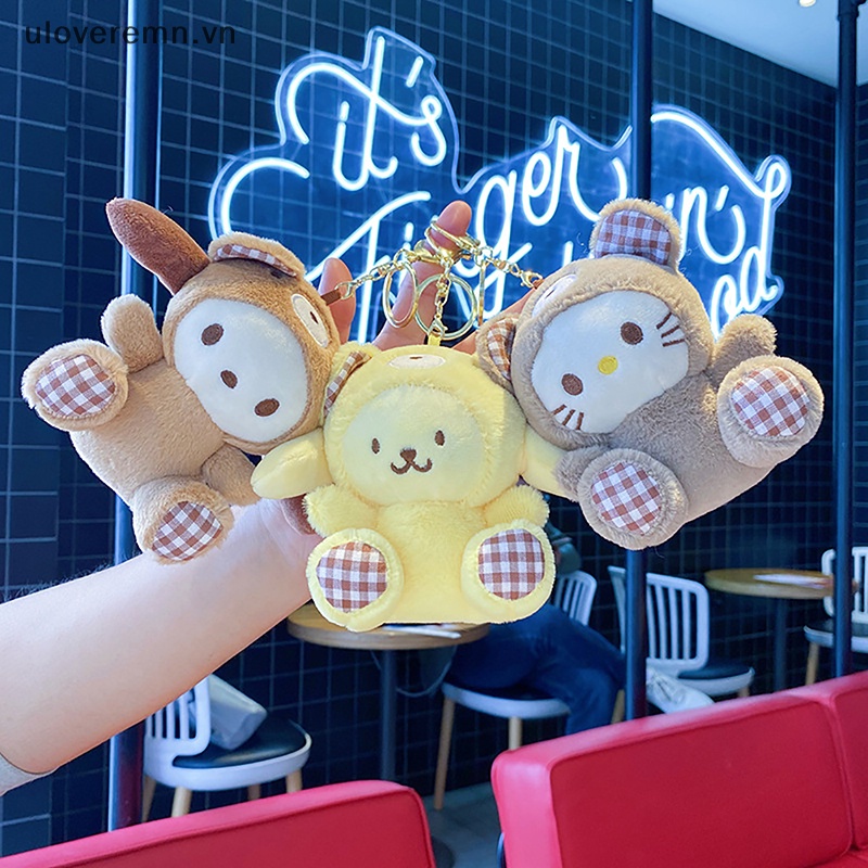 SANRIO Móc Khóa Hình Chú Chó Hoạt Hình Nhồi Bông Đáng Yêu