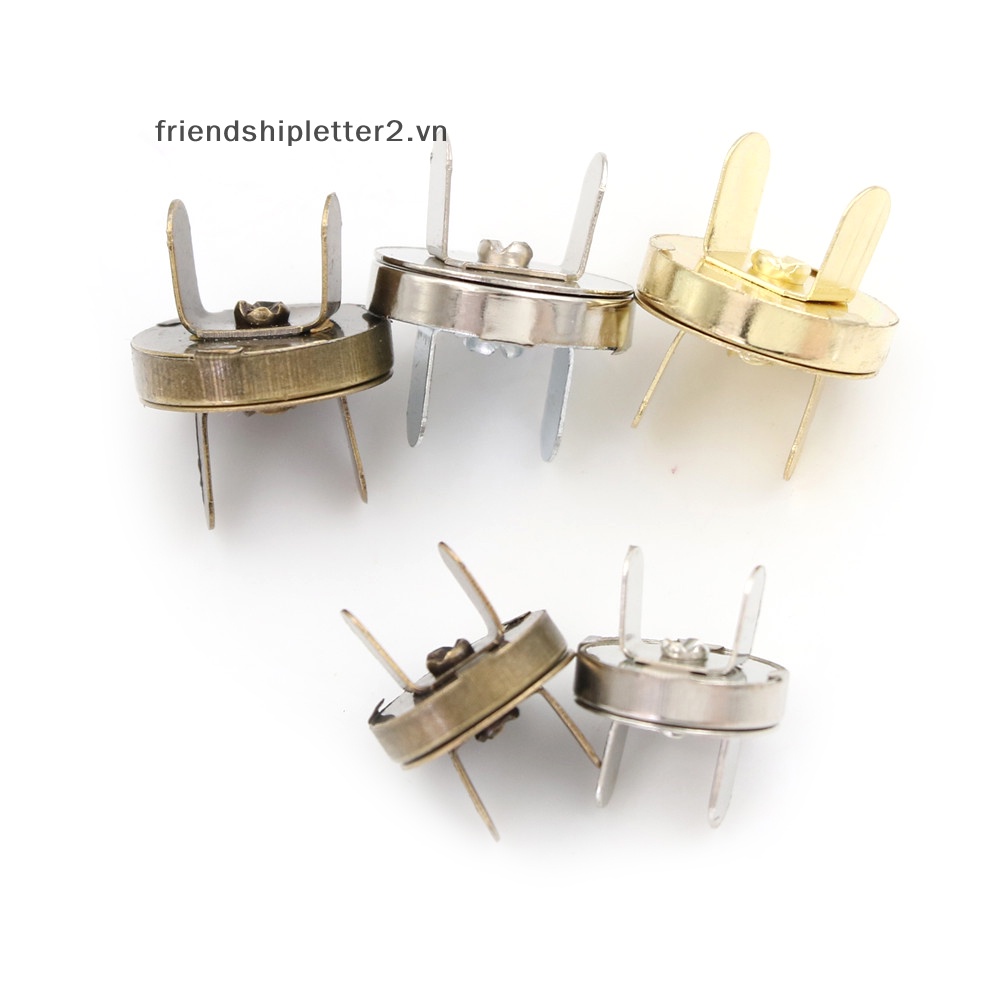 [Mới] Set 10 Bộ Nút Khóa Kim Loại Từ Tính Cho Túi Xách 14mm