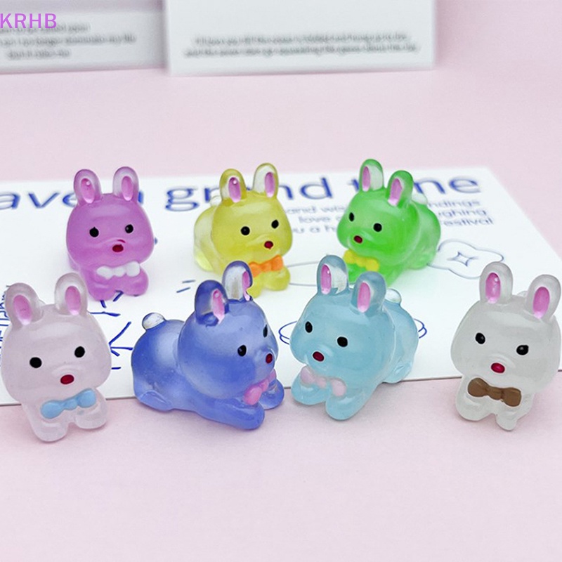 Mô Hình Thỏ Dạ Quang Mini Trang Trí Tiểu Cảnh Mới