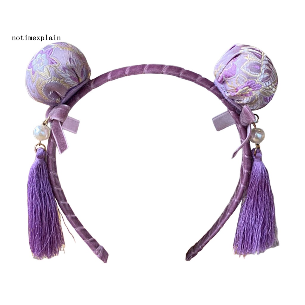 Nta Băng Đô Cài Tóc Đính Ngọc Trai Giả Thiết Kế Tua Rua Đôi Phong Cách Trung Hoa Cho Nữ Mỗi Ngày