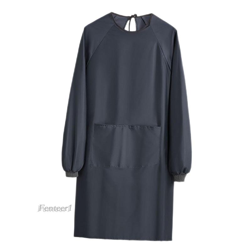[Fenteer1] Áo Khoác Chống Nước Tay Dài Có Túi Màu Đen