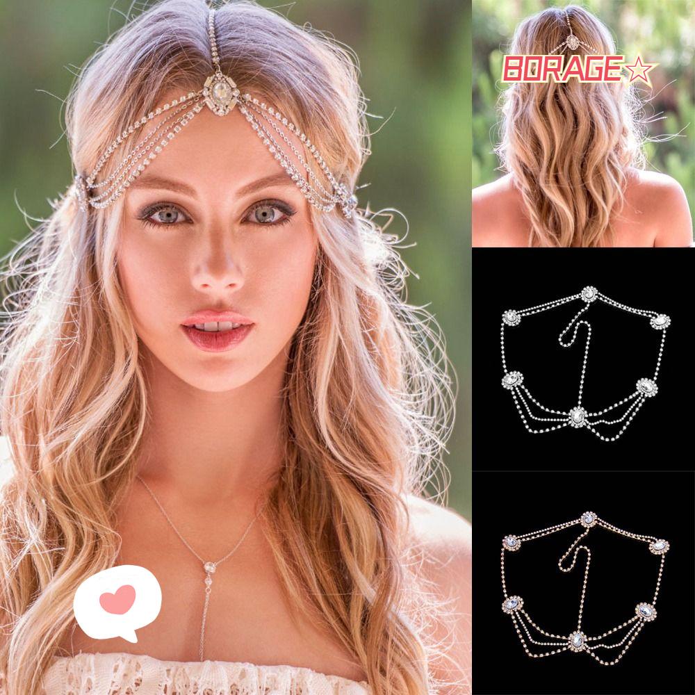 Băng Đô Cài Tóc Dạng Chuỗi Hạt Cho Nữ|Màu Sắc Bohemian