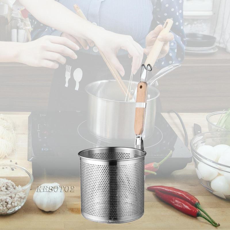 Rổ Lưới Bằng Thép Không Gỉ Kesoto2 Dùng Chiên Mì Ý Tiện Dụng