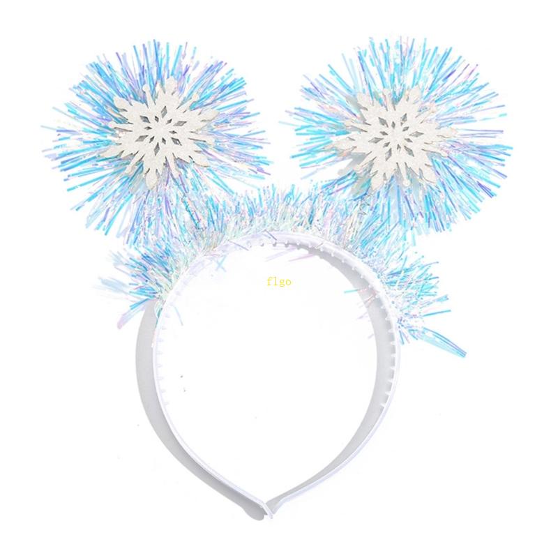Flgo Băng Đô Cài Tóc Bằng Thiếc Hình Bông Tuyết Giáng Sinh Đáng Yêu Dành Cho Trẻ Em