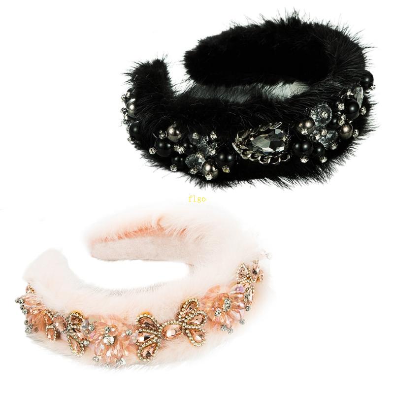 Băng Đô Cài Tóc Đính Pha Lê Nhân Tạo Phong Cách Baroque Banda