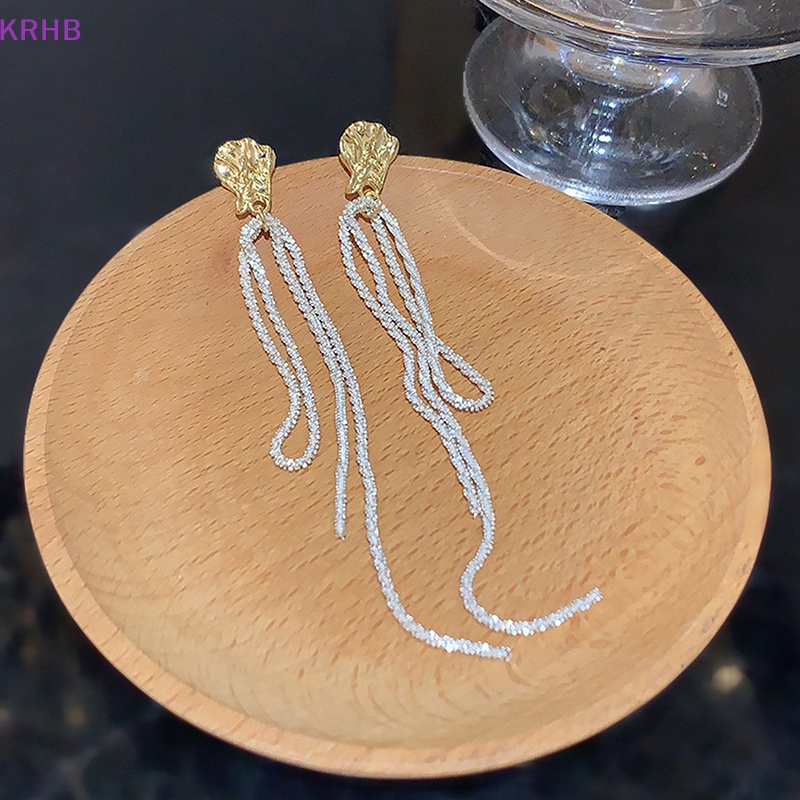 1 Đôi Khuyên Tai Tua Rua Đính Đá Thời Trang Dành Cho Nữ Mới