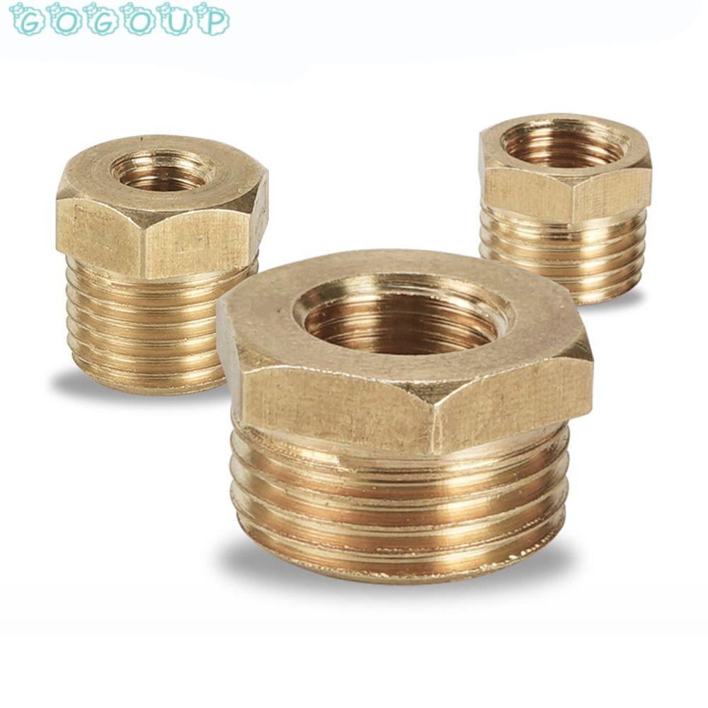 Bộ 4 Phụ Kiện Ống Dẫn Dầu Lục Giác Bằng Đồng Thau Màu Vàng Chuyên Dụng