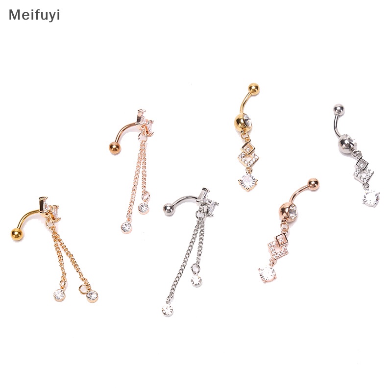 Khuyên Rốn / Bụng Đính Đá Pha Lê Hình Hoa Meifuyi
