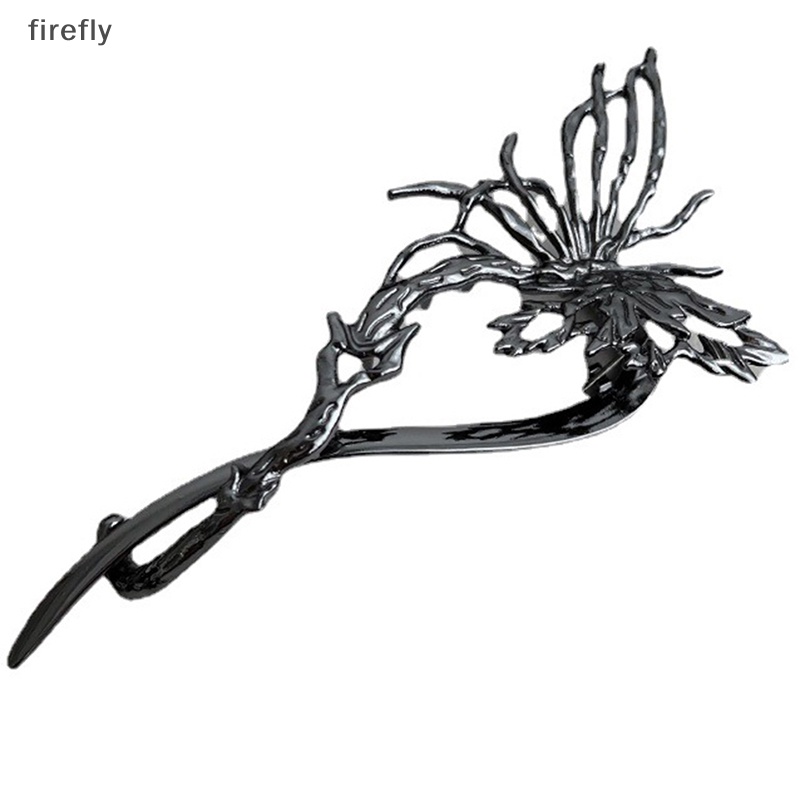 [firefly] Kẹp Tóc Dạng Xoắn Ốc Hình Bướm Bằng Hợp Kim Thanh Lịch Cho Nữ