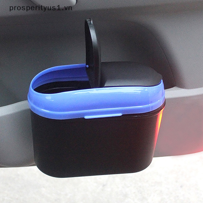 Thùng Rác Dạng Nhấn Hình Vuông Màu Đen Chống Bụi Bẩn Cho Xe Hơi prosperityus1 [VN]