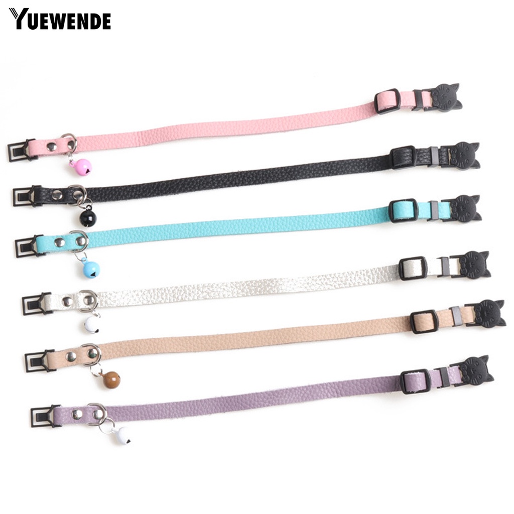 Vòng Cổ Giả Da Chống Cắn Có Thể Điều Chỉnh Gắn Chuông Cho Thú Cưng