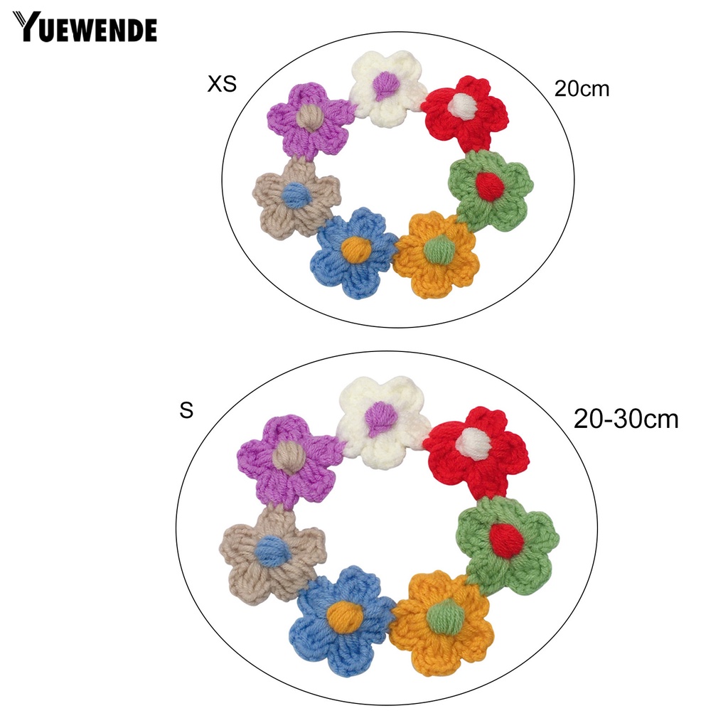 Yq.e Vòng Cổ Đan Len Hình Bông Hoa Tinh Tế Dành Cho Thú Cưng Tại Nhà