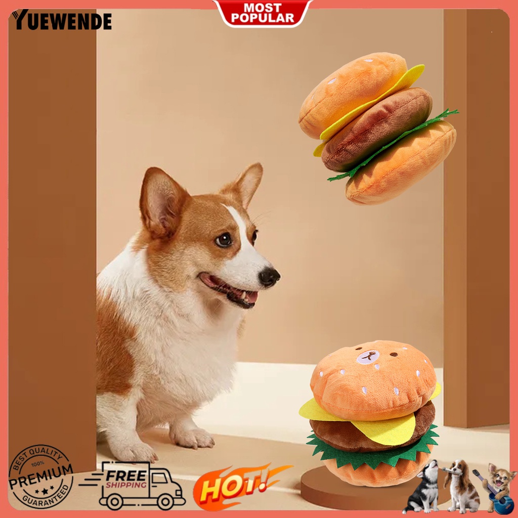 Đồ Chơi Nhai Hình Hamburger Phát Ra Âm Thanh Vui Nhộn Cho Thú Cưng