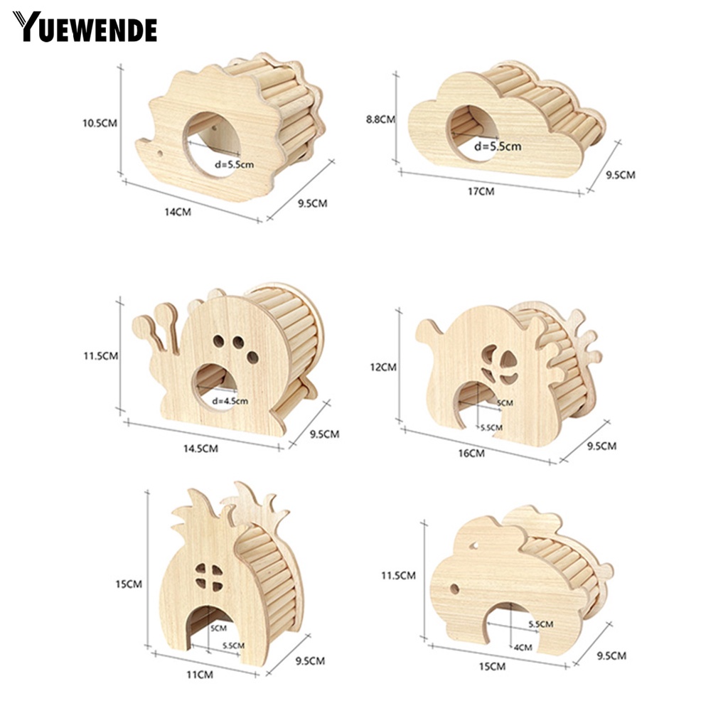 Yq.e Guinea Ổn Định Hình Dạng Sáng Tạo Cạnh Mịn Chống Cắn Chống Ẩm Không Chứa Chất Nhờn Cho Hamster Guinea Pig Hideout Với Thang