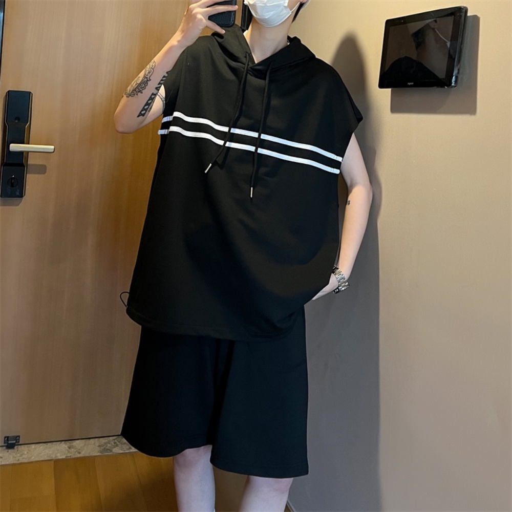 Áo Thun Ba Lỗ Kèm Quần Ngắn Thể Thao Thời Trang Mùa Hè Cho Nam