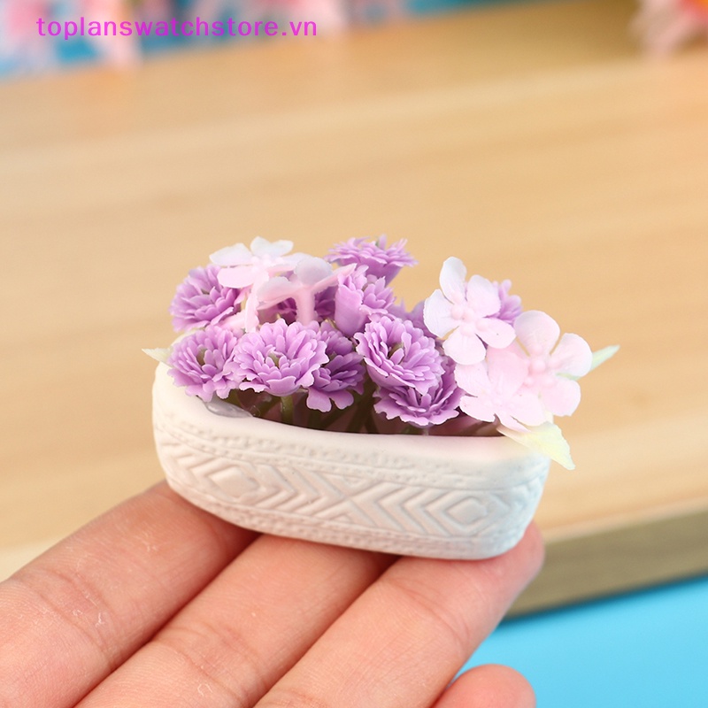 Mô Hình Chậu Hoa Mini Trang Trí Nhà Búp Bê