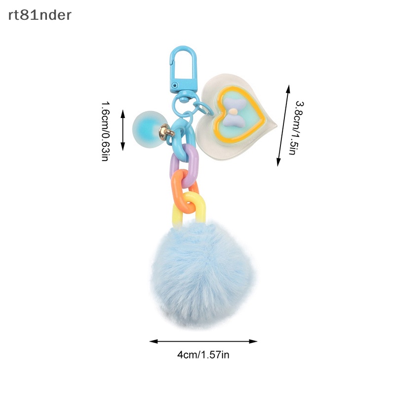 Rt Móc Khóa Banh Lông Nhiều Màu Sắc Dễ Thương