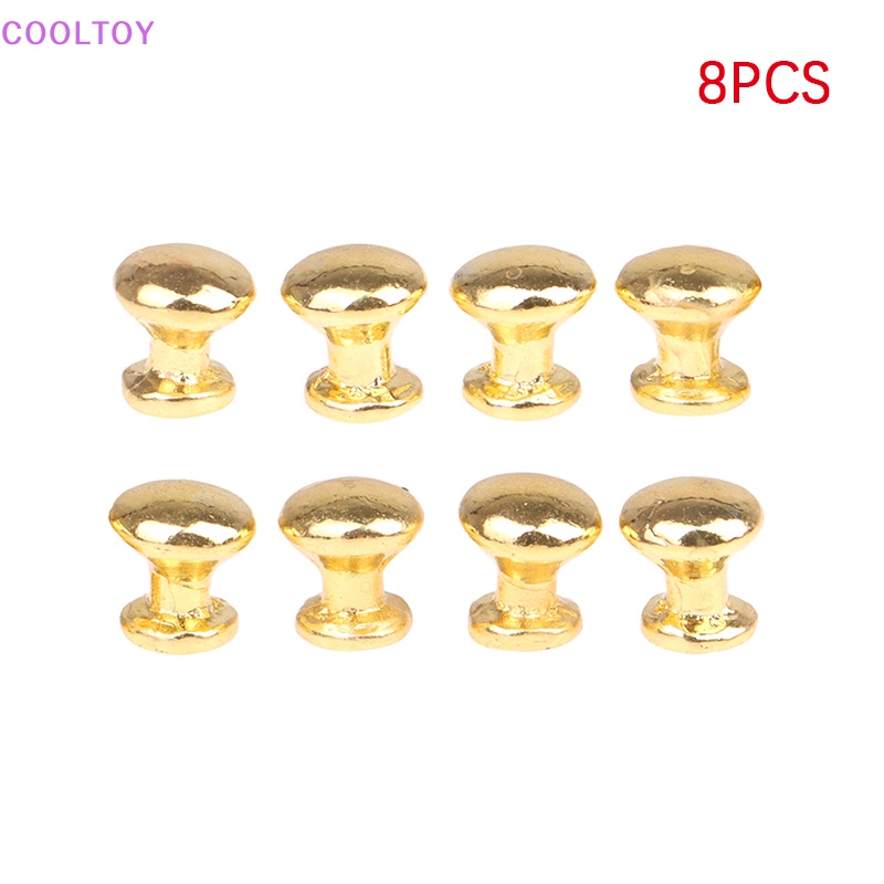 Set 8 Tay Nắm Cửa Tủ Hình Tròn Tỉ Lệ 1: 12 Trang Trí Nhà Búp Bê