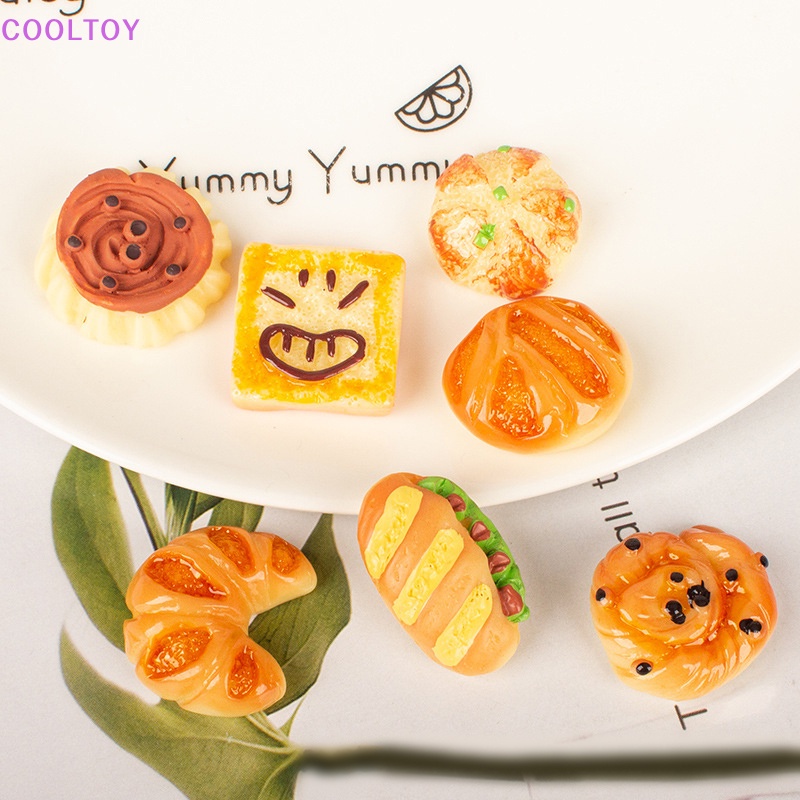 Cooltoy Set 6 Mô Hình Bánh Mì Mini Trang Trí Phong Cảnh Nhà Búp Bê
