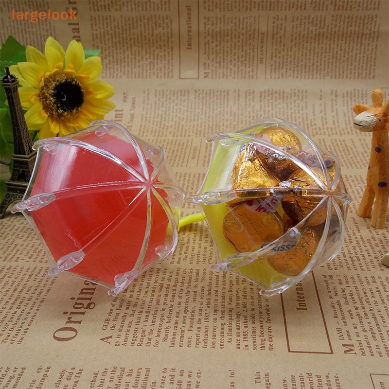 Hộp Đựng Kẹo Hình Cây Dù Mini Bằng Nhựa Dùng Trang Trí Tiệc Cưới / Sinh Nhật / Nhà Tắm