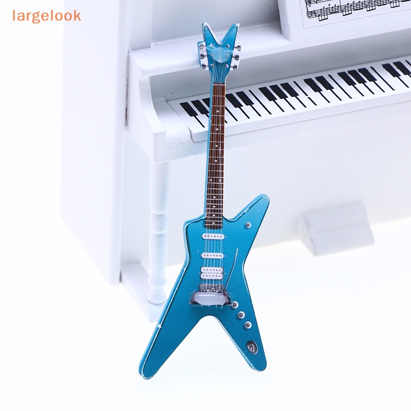 [Lớnlook] Đàn Guitar Điện Mini Trang Trí Nhà Búp Bê