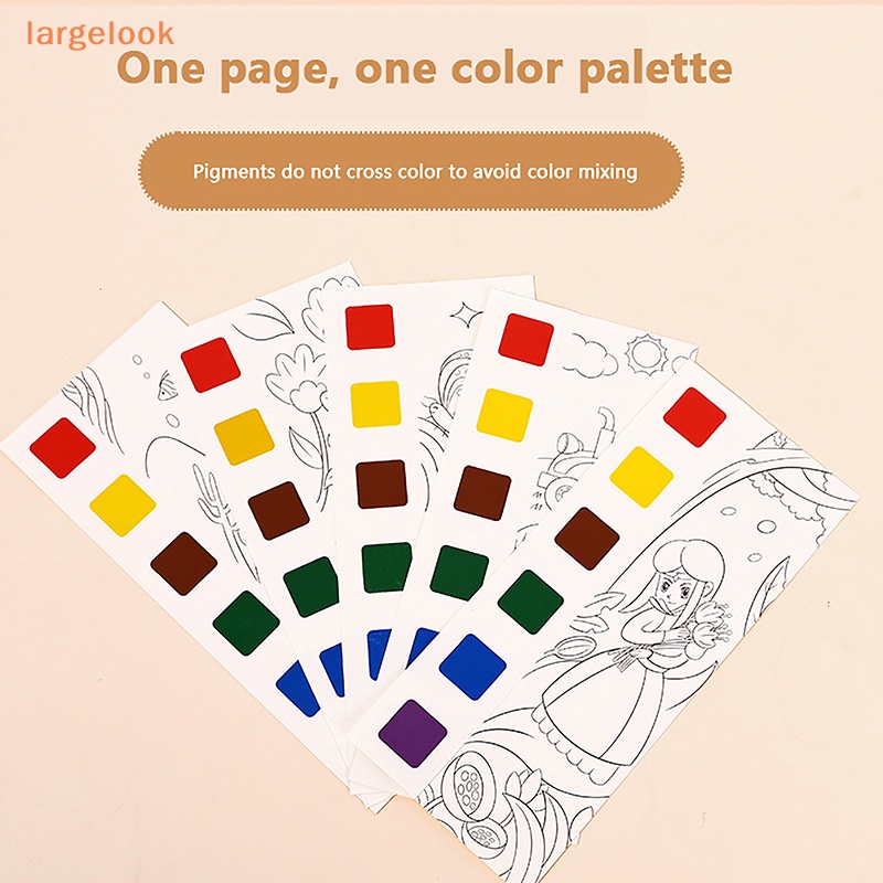 1 Set 20 Tấm Hình Vẽ Màu Nước Kèm 1 Cây Bút Dành Cho Trẻ Em