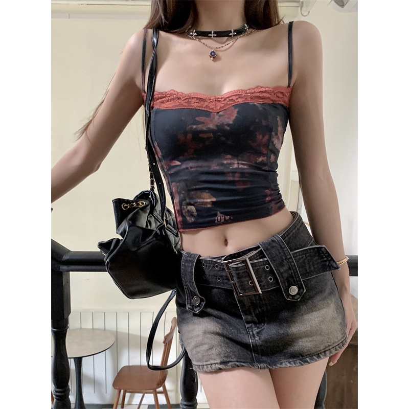 Áo Hai Dây Họa Tiết Hoa Thiết Kế Mới Thời Trang Mùa Hè Theo Phong