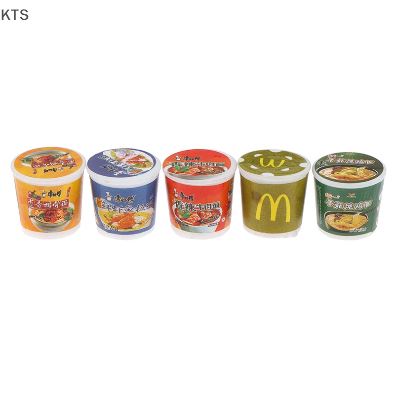 Bộ 5 Món Đồ Chơi Mô Hình Mì Ăn Liền KTS Trang Trí Nhà Búp Bê