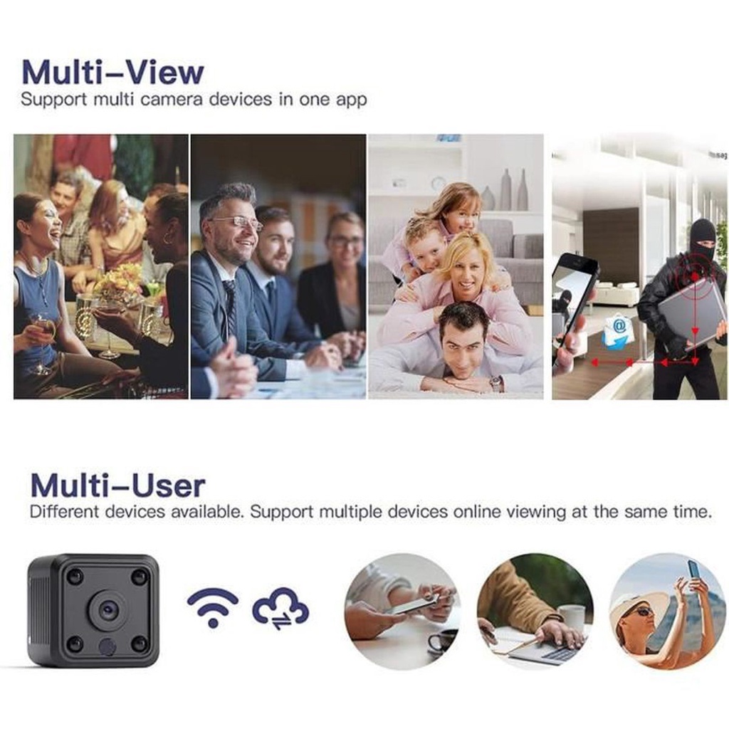 Camera HD 1080p Camera X6 Hd Camera mini 1080p Cảm biến Wifi với Dvr chuyển động ban đêm Micro Webcam Máy ghi video Dv thể thao Cam nhỏ