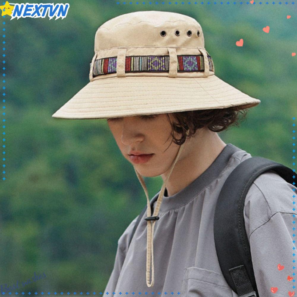 Mũ Bucket Panama Vành Rộng Nhiều Màu Sắc Có Thể Gấp Gọn Tiện Lợi Dành Cho Cặp Đôi