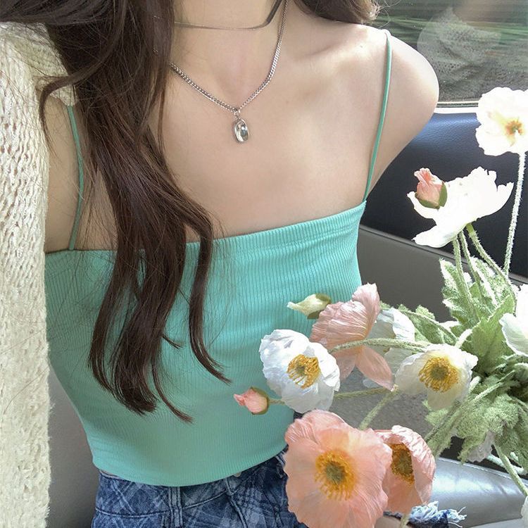 COZOK Áo Croptop Sát Nách Màu Trơn Quyến Rũ Hợp Thời Trang