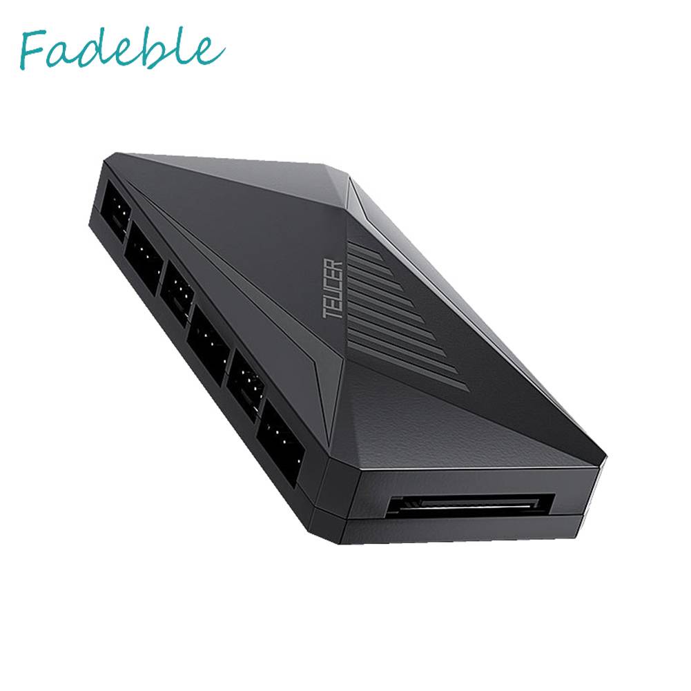 Bộ Chia 6 Cổng Quạt 12V 4PIN PWM 2 Trong 1 Ốp