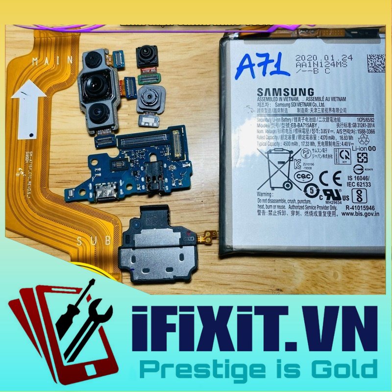 Linh Kiện Samsung A71 / Camera trước,Camera sau,Main sạc,cáp nối main,loa ngoài,pin rin bóc máy A71 