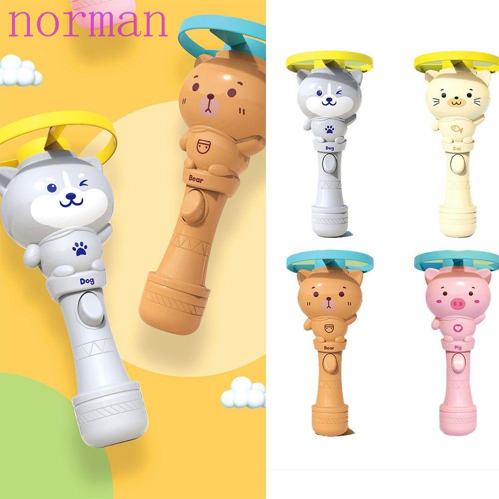 Norman Đồ Chơi Con Quay Đĩa Bay UFO Bằng Nhựa Có Đèn LED Dễ Thương Cho Mèo Cưng