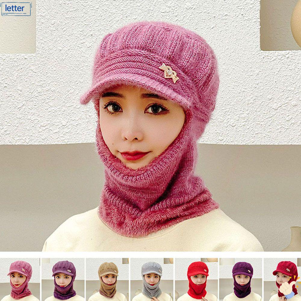 Mũ Len Dày Chắn Gió Giữ Ấm Mùa Đông Cho Nữ