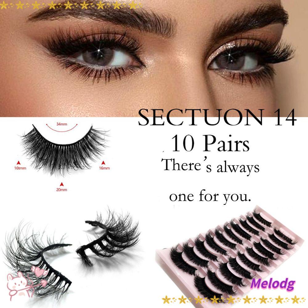 Bộ 10 Cặp Lông Mi Giả Handmade Nhiều Lớp Dài Dày Dặn