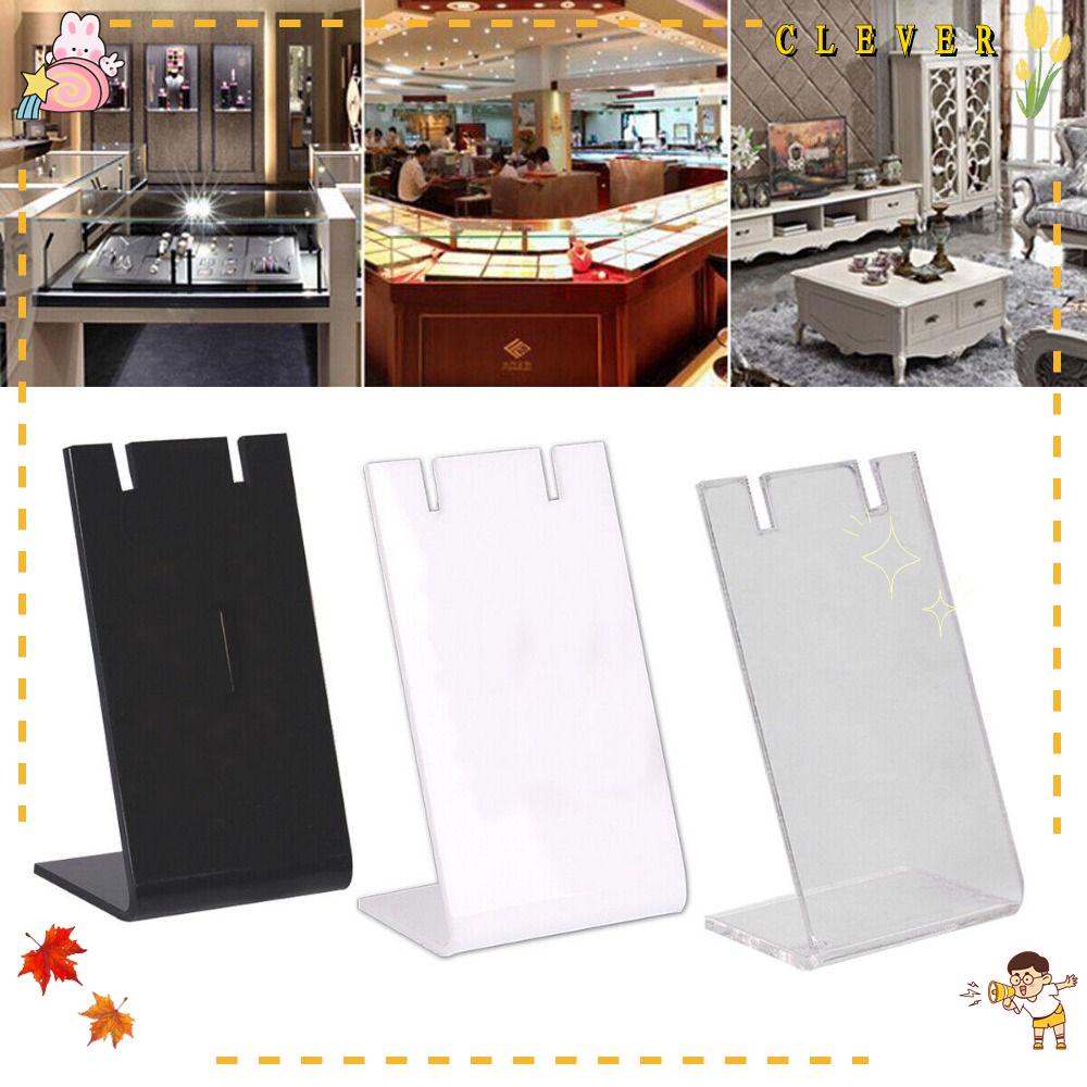 Bộ 5 Giá Đỡ Trưng Bày Trang Sức Bằng Acrylic Màu Trắng / Đen Trong Suốt